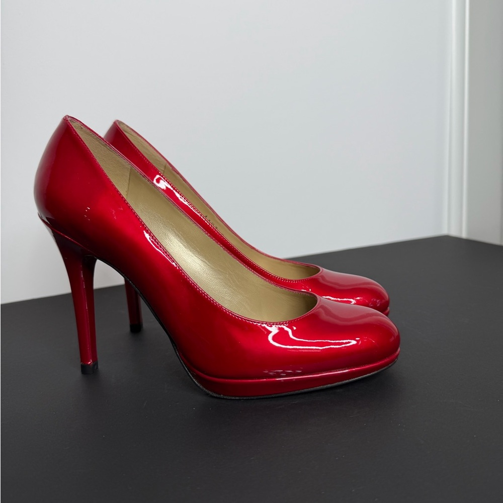 Stuart Weitzman Gorgeous Red Patent Leather Heels